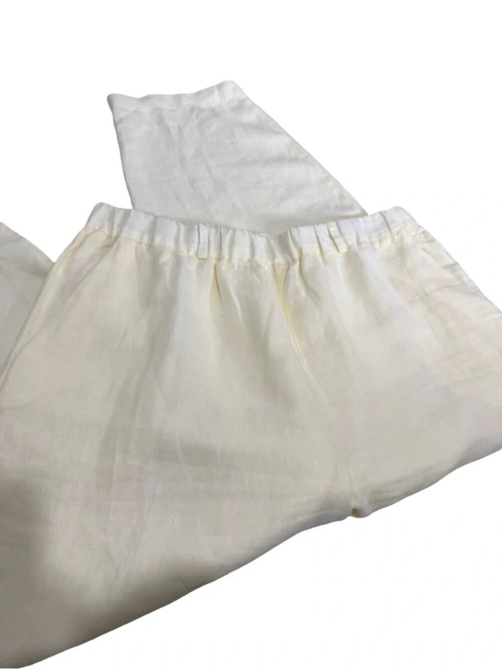 Poetry- Cropped Trousers Garment-dyed linen - light Yellow - us 12 - Picture 7 of 9
